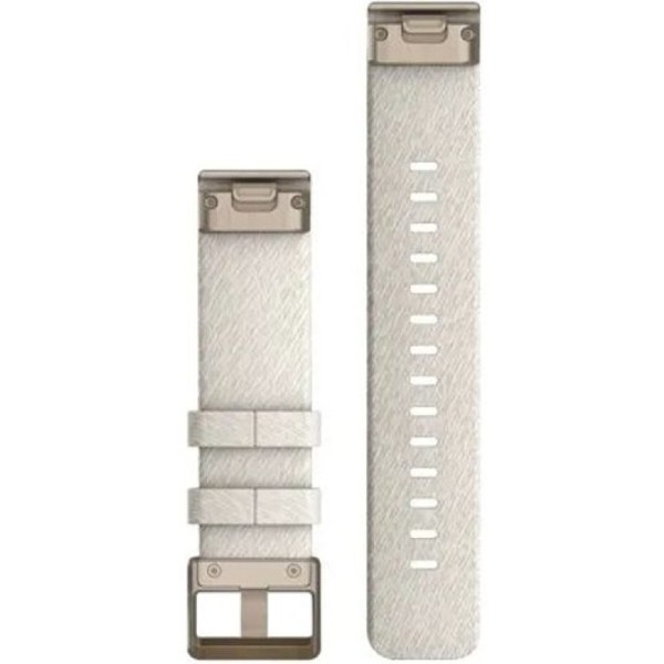 Фото - Ремінець для смарт-годинника Garmin fenix 7S, 20mm QuickFit Cream Heathered Nylon Band (010-13102-07)