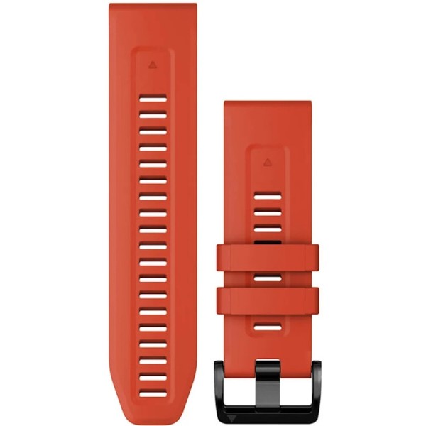 Фото - Ремінець для смарт-годинника Garmin fenix 7X 26mm QuickFit Flame Red Silicone Band (010-13117-04)