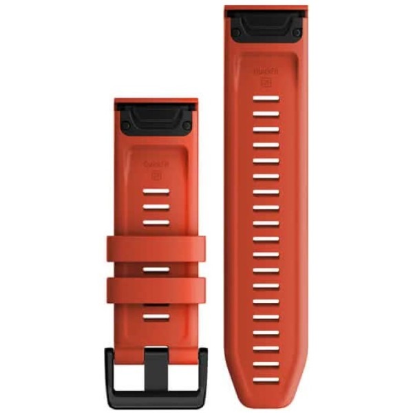 Фото - Ремінець для смарт-годинника Garmin fenix 7X 26mm QuickFit Flame Red Silicone Band (010-13117-04)