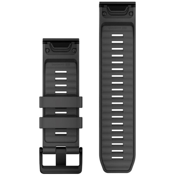 Фото - Ремінець для смарт-годинника Garmin fenix 8, 26mm, QF Graphite Silicone Band (010-13393-07)