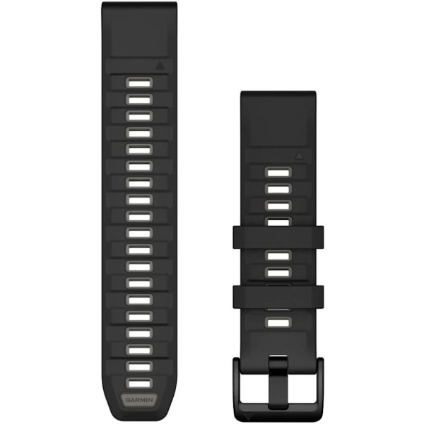 Фото - Ремінець для смарт-годинника Garmin fenix 8, 22mm, QF Blk/Pebble Gry Silicone Band (010-13392-00)