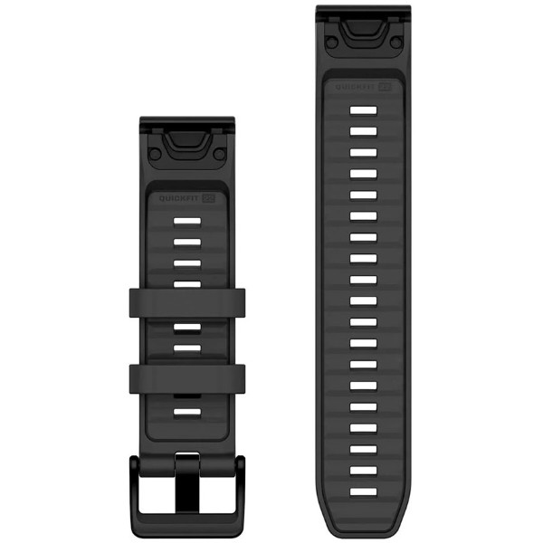 Фото - Ремінець для смарт-годинника Garmin fenix 8, 22mm, QF Graphite Silicone Band (010-13392-07)