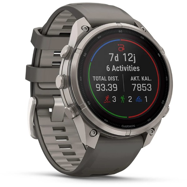 Фото - Смарт-часы Garmin fenix 9 Pro 47mm, Solar, inReach, Ti, PblGy/Silver Gray band (010-04338-01)