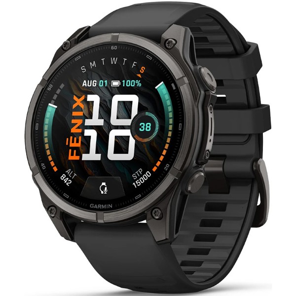 Фото - Смарт-часы Garmin fenix 9, 47mm, Carbon DLC, Black Band (010-04762-11)