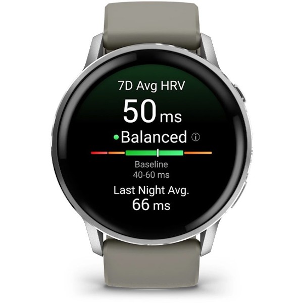Фото - Смарт-годинник Garmin Venu 4 45mm Silver with Siliver Gray Silicone (010-03014-41)