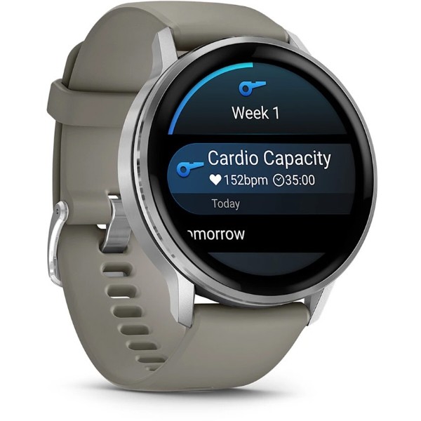 Фото - Смарт-годинник Garmin Venu 4 45mm Silver with Siliver Gray Silicone (010-03014-41)