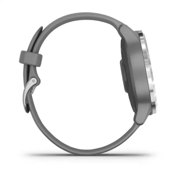 Фото - Смарт-часы Garmin Vivoactive 4S Powder Gray Case with Silver Hardware, Gray Silicone Band (Восстановленный, Хорошее состояние)