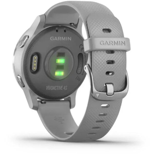 Фото - Смарт-часы Garmin Vivoactive 4S Powder Gray Case with Silver Hardware, Gray Silicone Band (Восстановленный, Хорошее состояние)