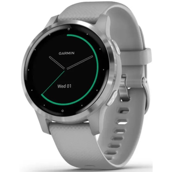 Фото - Смарт-часы Garmin Vivoactive 4S Powder Gray Case with Silver Hardware, Gray Silicone Band (Восстановленный, Хорошее состояние)