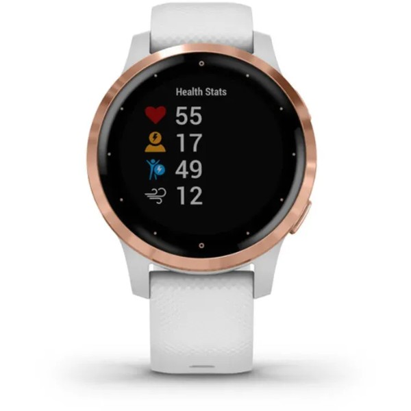 Фото - Смарт-часы Garmin Vivoactive 4S White Case with Rose Gold Hardware, White Silicone Band (Б/У)