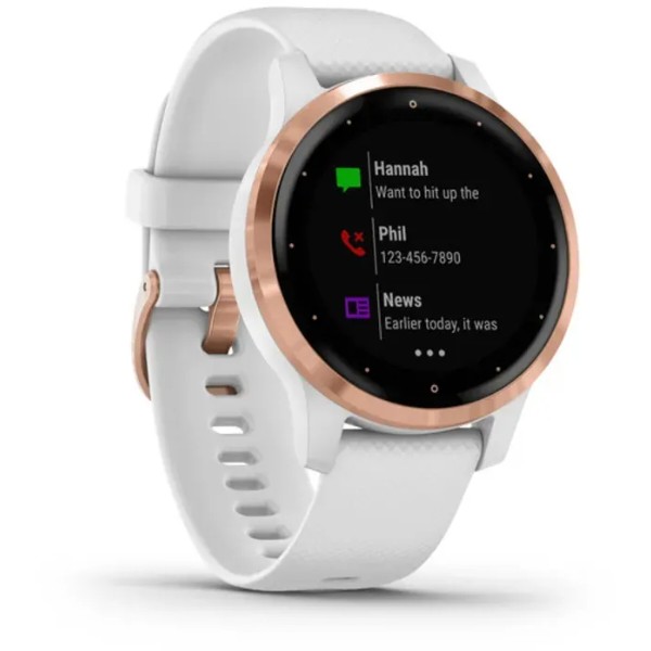 Фото - Смарт-часы Garmin Vivoactive 4S White Case with Rose Gold Hardware, White Silicone Band (Б/У)