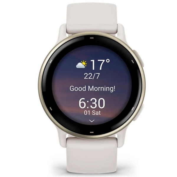 Фото - Смарт-часы Garmin Vivoactive 5 Cream Gold Aluminum Bezel with Ivory Case and Silicone Band (010-02862-5B)