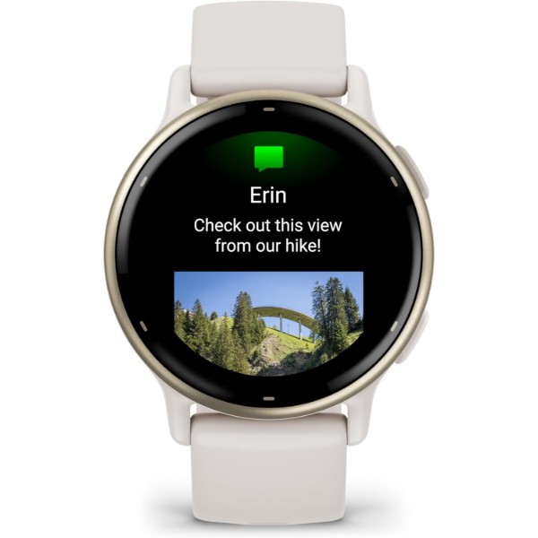 Фото - Смарт-часы Garmin Vivoactive 5 Cream Gold Aluminum Bezel with Ivory Case and Silicone Band (010-02862-5B)