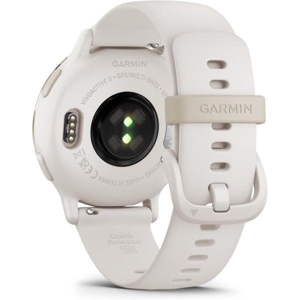 Фото - Смарт-часы Garmin Vivoactive 5 Cream Gold Aluminum Bezel with Ivory Case and Silicone Band (010-02862-5B)