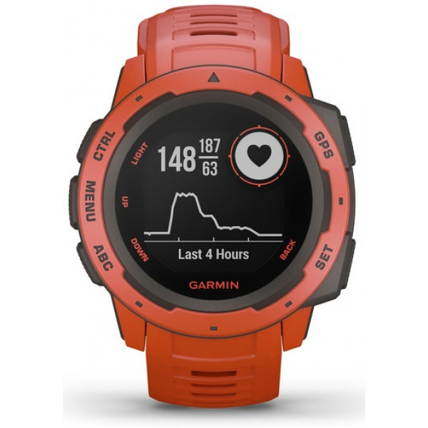 Фото - Смарт-годинник Garmin Instinct Flame Red with Red band (010-02064-02)