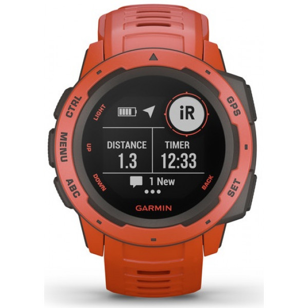 Фото - Смарт-годинник Garmin Instinct Flame Red with Red band (010-02064-02)