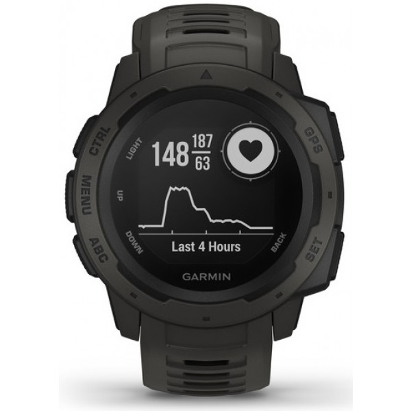 Фото - Смарт-часы Garmin Instinct Graphite with Black band (010-02064-00)