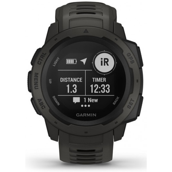 Фото - Смарт-часы Garmin Instinct Graphite with Black band (010-02064-00)