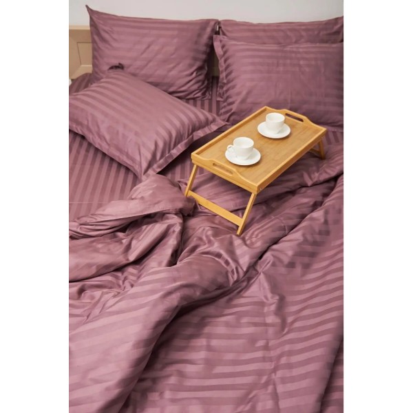 Фото - Пододеяльник двуспальный евро Moon&Star Satin Stripe Garnet King Size 220x240 см (MS-870000429)