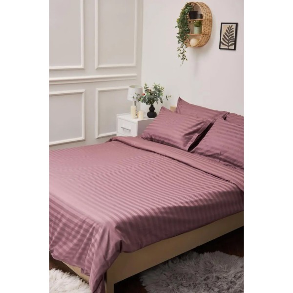 Фото - Пододеяльник двуспальный евро Moon&Star Satin Stripe Garnet King Size 220x240 см (MS-870000429)