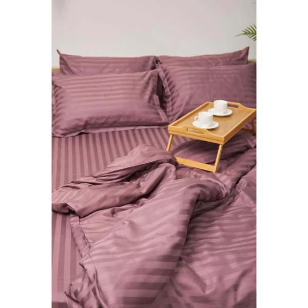 Фото - Пододеяльник двуспальный евро Moon&Star Satin Stripe Garnet King Size 220x240 см (MS-870000429)