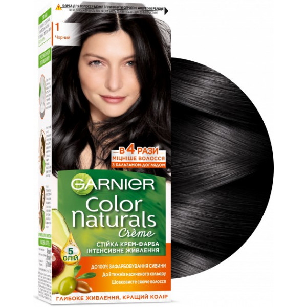 Фото - Краска для волос Garnier Color Naturals 1 Черный 110 мл (3600540676719)