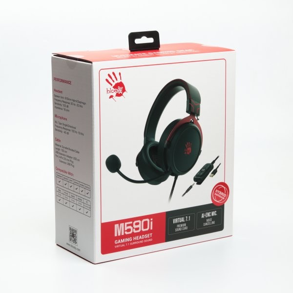 Фото - Гарнитура проводная игровая Bloody M590i Sports Red