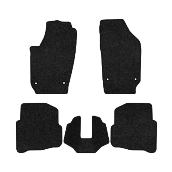 Фото - Килимки ворсові в салон авто EVAtech Premium для Volkswagen Polo (IV) 3-doors 2001-2009 4 покоління Htb EU чорний кант (VW12025CGB5TL4VPB)