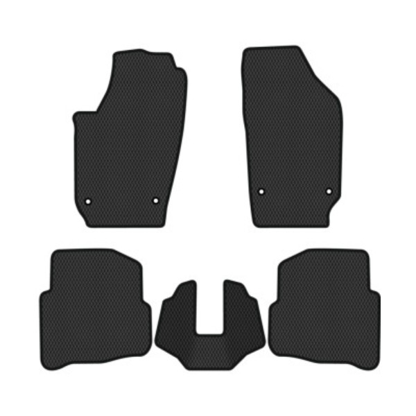 Фото - Килимки ворсові в салон авто EVAtech Premium для Volkswagen Polo (IV) 3-doors 2001-2009 4 покоління Htb EU чорний кант (VW12025CGB5TL4VPB)