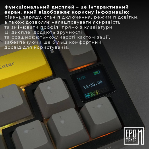 Фото - Клавіатура бездротова ігрова EPOMAKER AK820 Pro Gift Switch Hot-Swap Black (AK820-PRO-B-G)