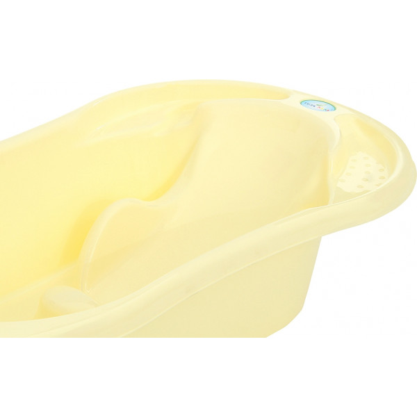 Фото - Детская ванночка Tega Baby Комфорт с термометром 2 в 1 анатомическая Желтая (TG-011-102)
