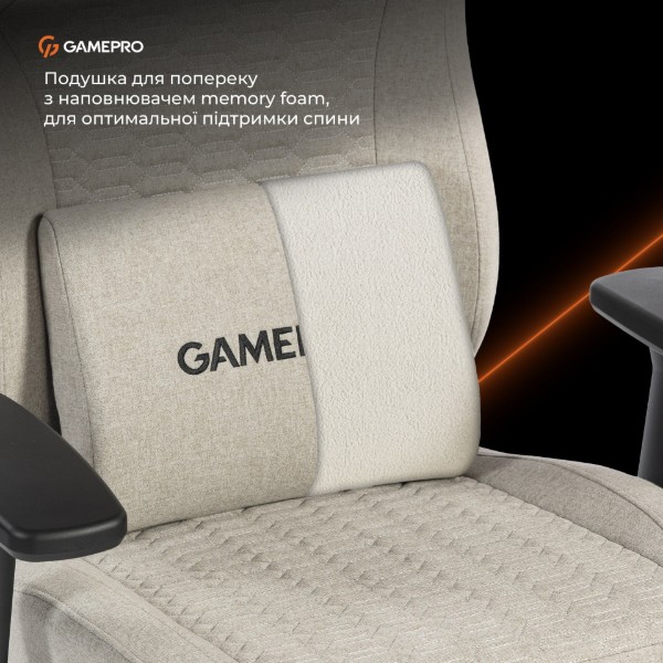 Фото - Крісло для геймерів GamePro GC760LG Light Grey