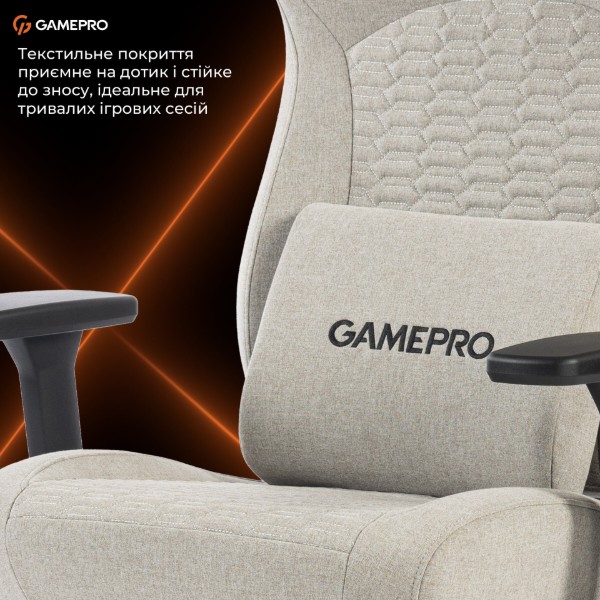 Фото - Крісло для геймерів GamePro GC760LG Light Grey