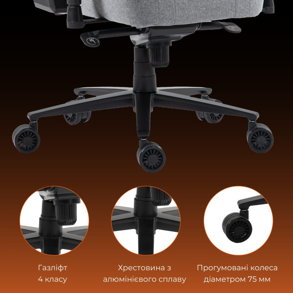 Фото - Крісло для геймерів GamePro GC775G Grey