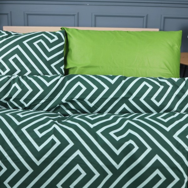 Фото - Комплект постільної білизни MirSon King Size 220х240 см Ranforce Elite 17-0632 Diamond Emerald Ранфорс (2200008466350)