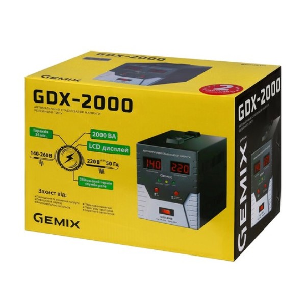 Фото - Стабілізатор напруги Gemix GDX-2000
