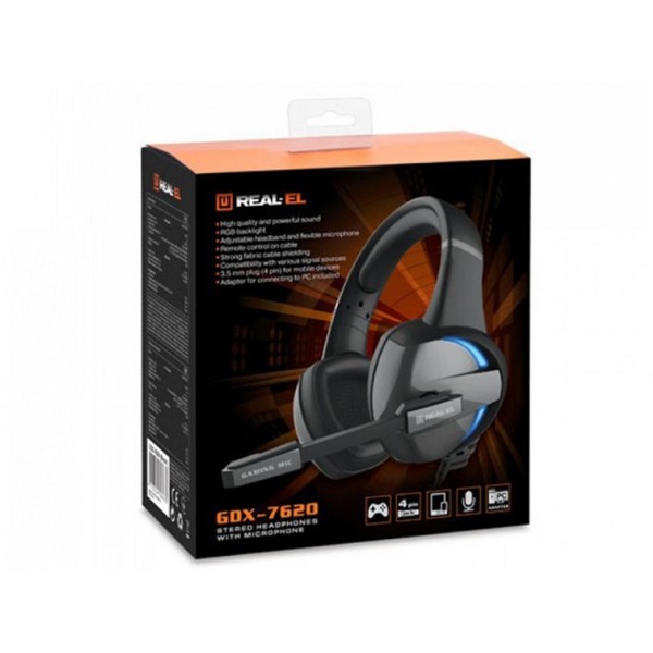 Фото - Гарнитура проводная игровая REAL-EL GDX-7620 Black