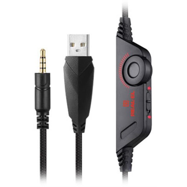 Фото - Гарнитура проводная игровая REAL-EL GDX-7650 Black/Red