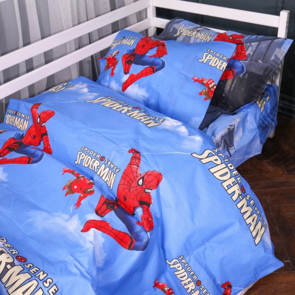 Фото - Комплект постельного белья MirSon 143х210 см Kids Time 17-0891 Spider-Man City Wall Бязь (2200012390092)
