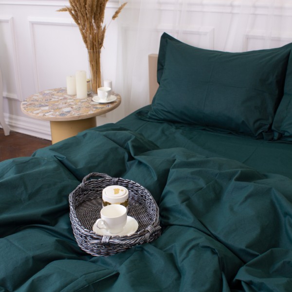 Фото - Комплект постельного белья MirSon Poplin Line 091 Emerald 220 x 240 см (2200006279570)