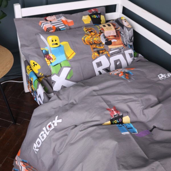 Фото - Наволочка MirSon Ranforce Elite 17-0821 Roblox game gray 70х70 (2200011552583)