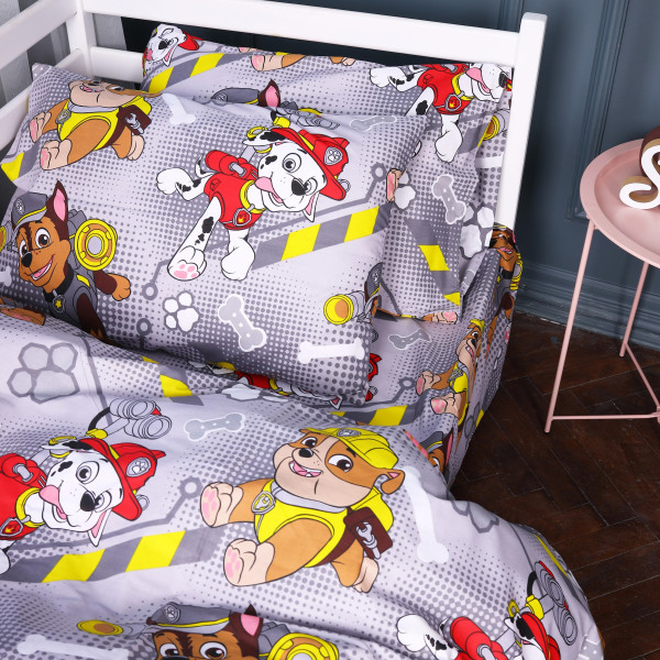 Фото - Наволочка MirSon 17-0781 Paw Patrol gray Бязь 40х60 см (2200011259239)