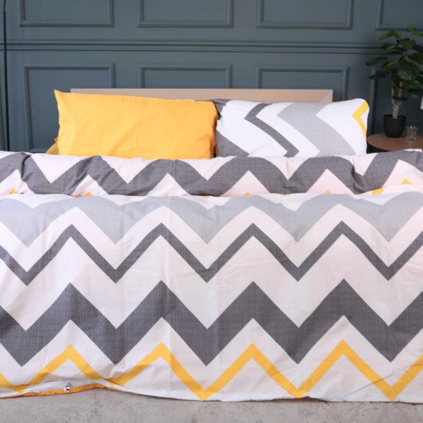 Фото - Комплект постільної білизни MirSon King Size 220х240 см 17-0829 Zigzag ornament Ranforce Elite (2200011566078)
