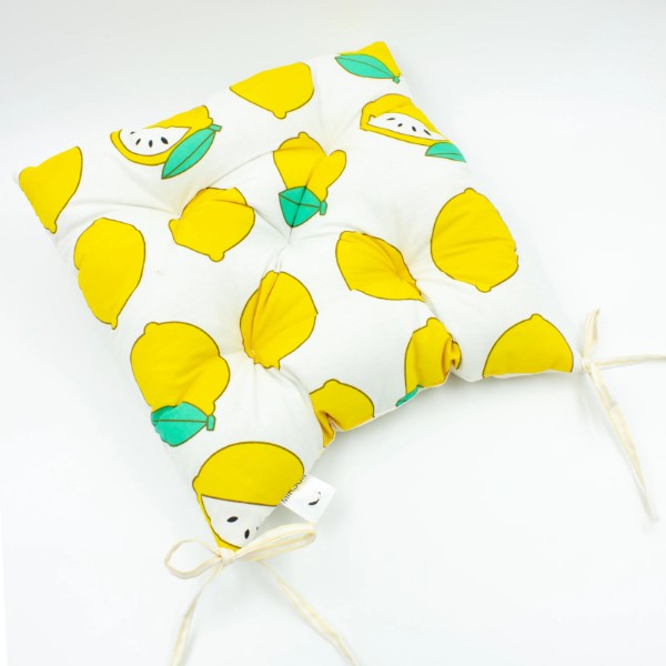 Фото - Подушка для стільця MirSon Бязь Принт 17-0531 Striped Lemon 40х50 см (2200006276883)