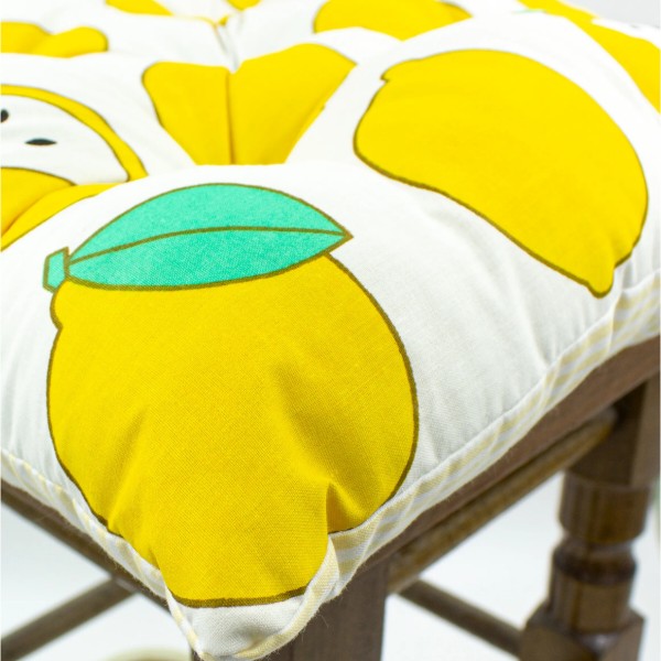 Фото - Подушка для стільця MirSon Бязь Принт 17-0531 Striped Lemon 40х50 см (2200006276883)