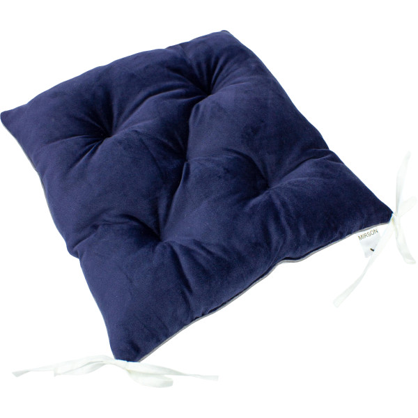 Фото - Подушка для стула MirSon 28-0006 Navy blue Velvet 40х50 см (2200006275787)