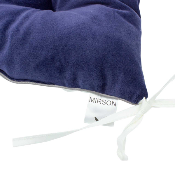 Фото - Подушка для стільця MirSon 28-0006 Navy blue Velvet (2200006185901)