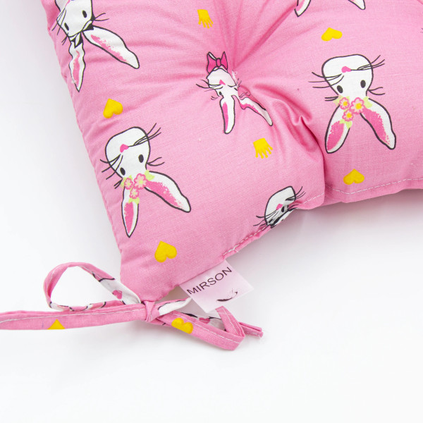 Фото - Подушка для стула MirSon Бязь 17-0528 Bunnies pink (2200006185574)