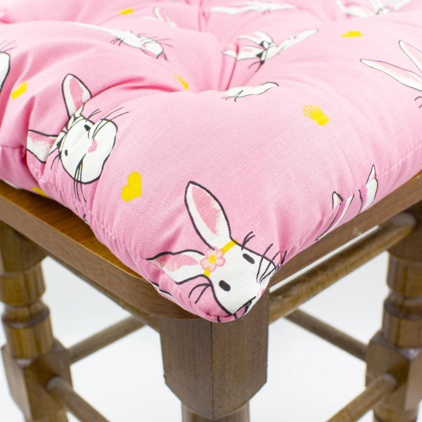 Фото - Подушка для стула MirSon Бязь 17-0528 Bunnies pink (2200006185574)