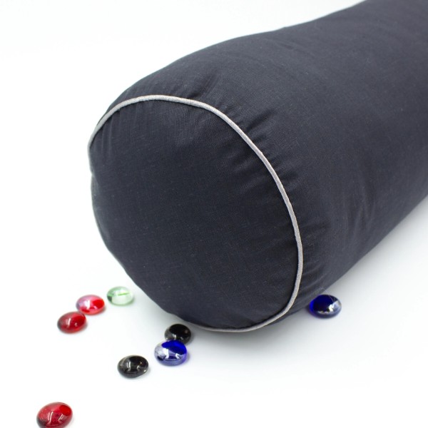 Фото - Подушка валик MirSon №8123 Naturale Line 16-9000 Black Stone EcoSilk 100х16 см (2200006248828)